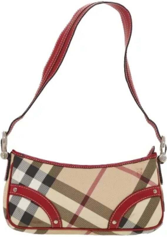 Burberry Vintage Pre-owned Canvas handbags Rood Dames