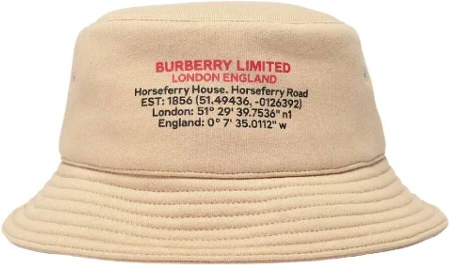 Burberry Vintage Pre-owned Canvas hats Beige Dames