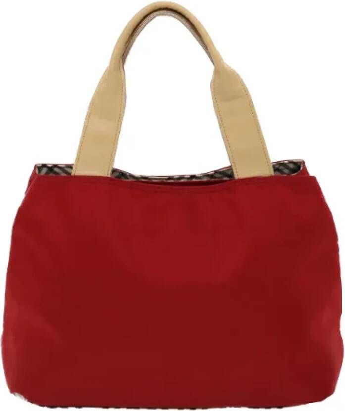 Burberry Vintage Pre-owned Canvas shoulder-bags Rood Dames