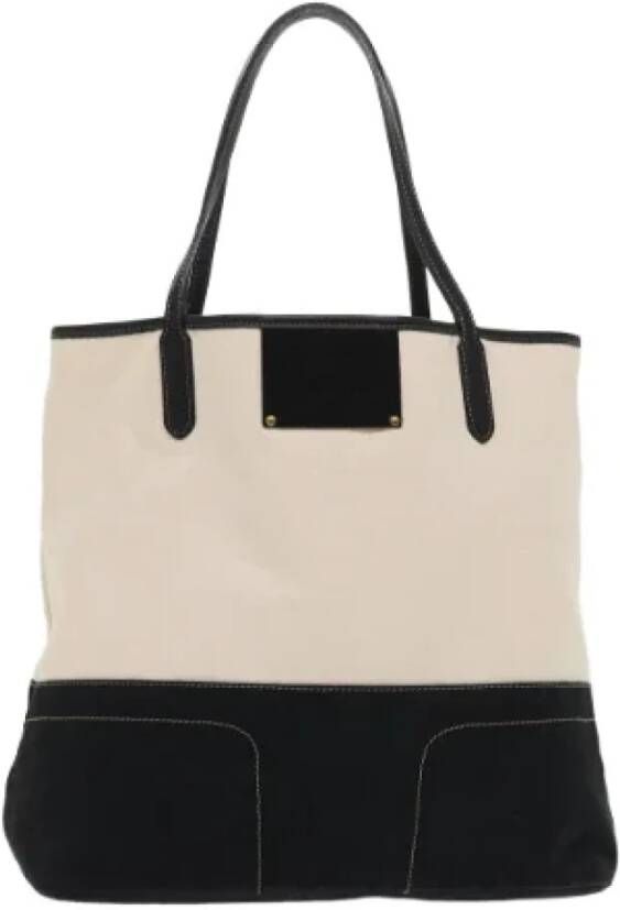 Burberry Vintage Pre-owned Canvas shoulder-bags Zwart Dames