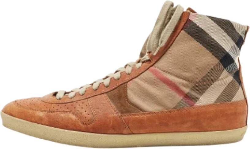 Burberry Vintage Pre-owned Canvas sneakers Beige Heren
