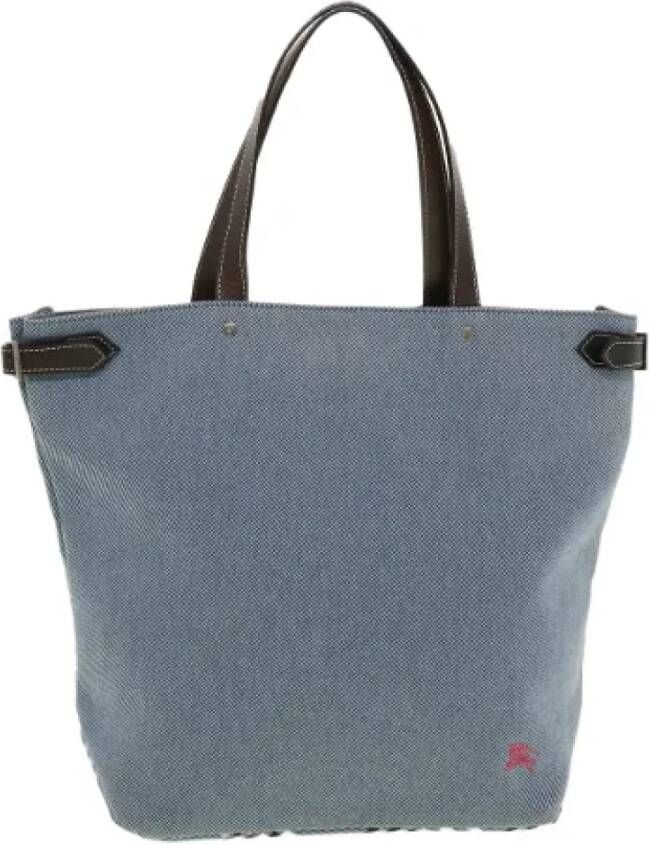 Burberry Vintage Pre-owned Canvas totes Blauw Dames