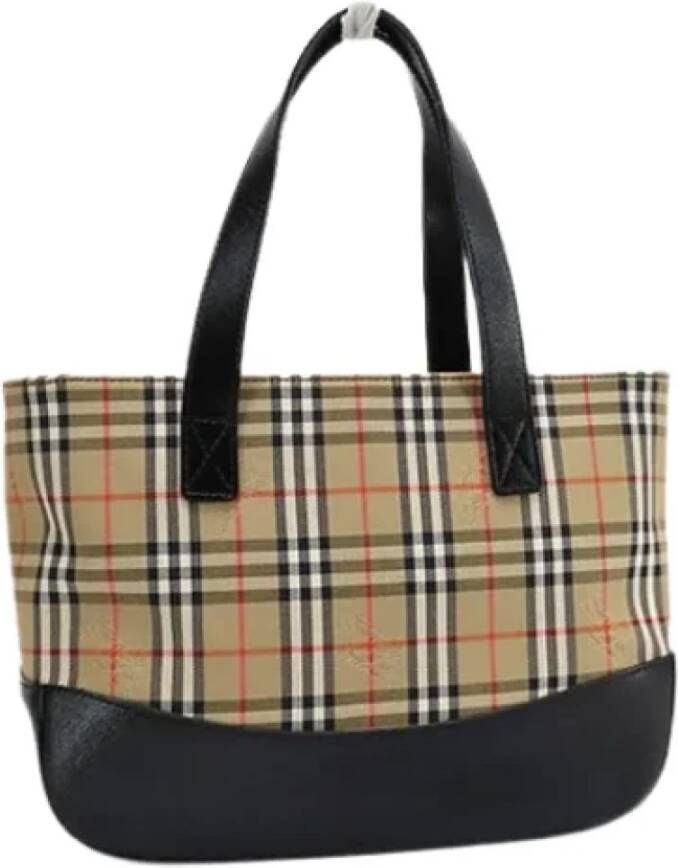 Burberry Vintage Pre-owned Canvas totes Bruin Dames