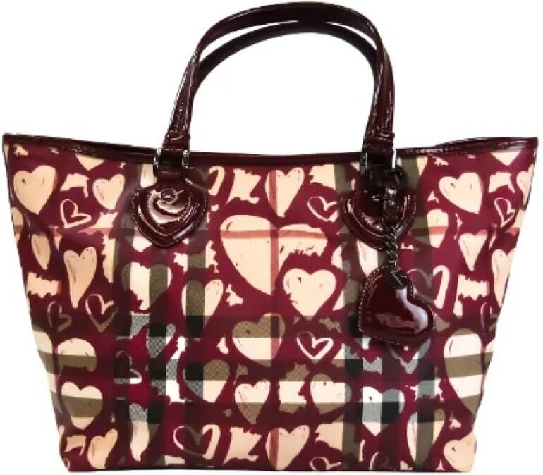 Burberry Vintage Pre-owned Canvas totes Rood Dames