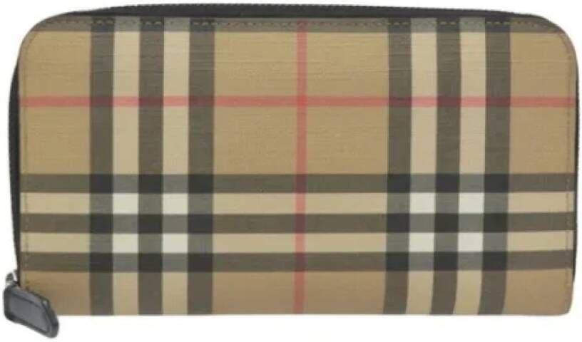 Burberry Vintage Pre-owned Canvas wallets Bruin Dames