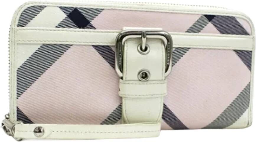 Burberry Vintage Pre-owned Canvas wallets White Dames
