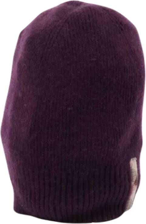 Burberry Vintage Pre-owned Cashmere hats Purple Dames