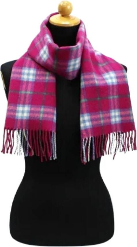 Burberry Vintage Pre-owned Cashmere scarves Roze Dames