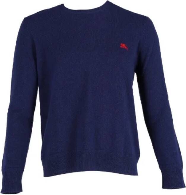 Burberry Vintage Pre-owned Cashmere tops Blauw Heren
