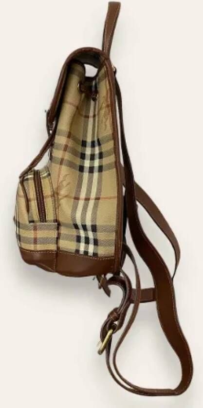 Burberry Vintage Pre-owned Coated canvas backpacks Beige Dames