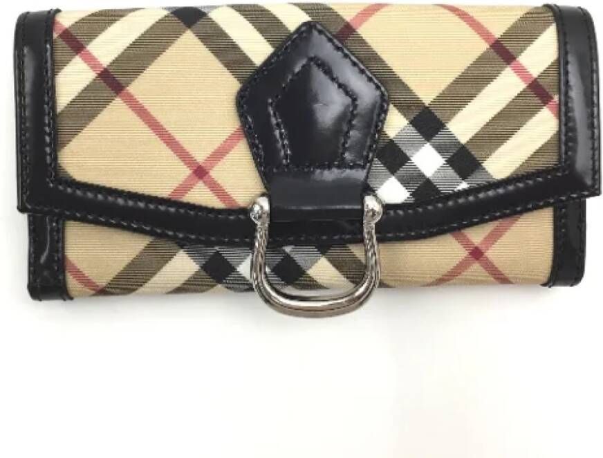 Burberry Vintage Pre-owned Coated canvas handbags Beige Dames