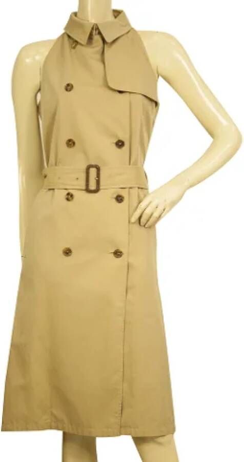 Burberry Vintage Pre-owned Cotton dresses Beige Dames