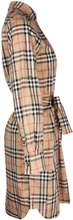 Burberry Vintage Pre-owned Cotton dresses Bruin Dames