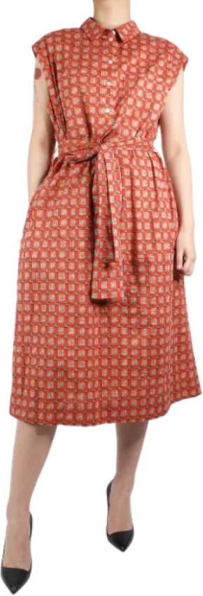 Burberry Vintage Pre-owned Cotton dresses Rood Dames