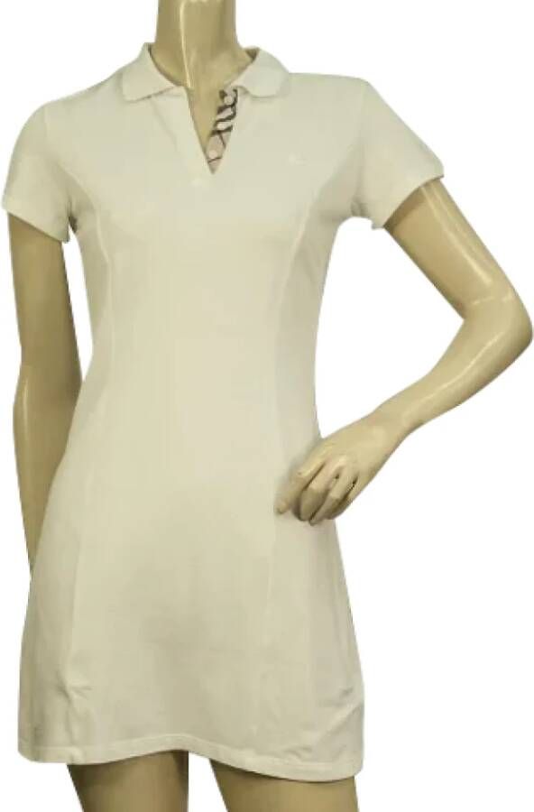 Burberry Vintage Pre-owned Cotton dresses White Dames