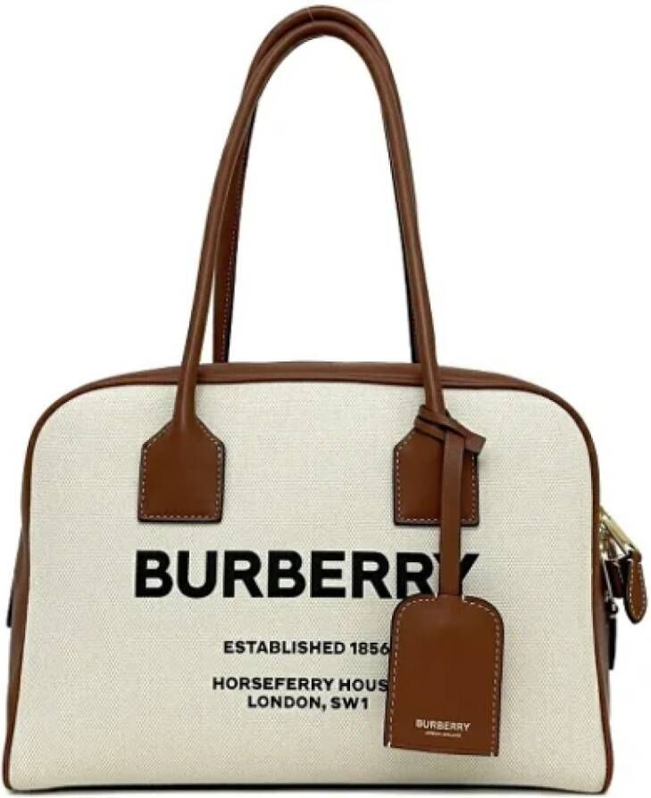 Burberry Vintage Pre-owned Cotton handbags White Dames