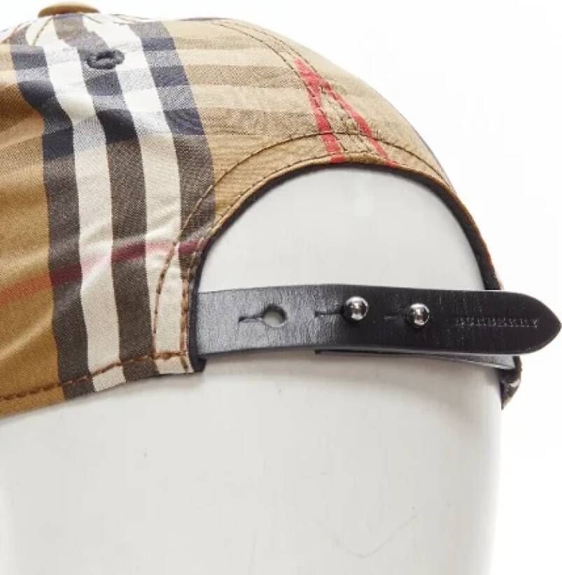 Burberry Vintage Pre-owned Cotton hats Bruin Heren