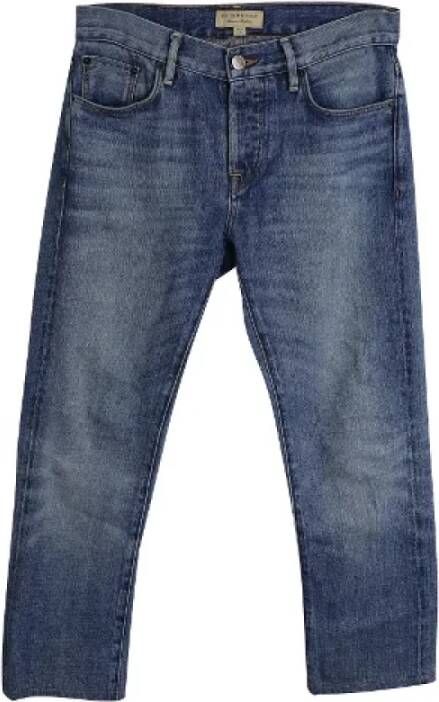 Burberry Vintage Pre-owned Cotton jeans Blauw Dames