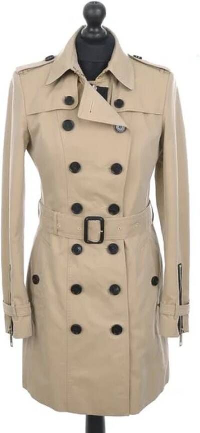 Burberry Vintage Pre-owned Cotton outerwear Beige Dames