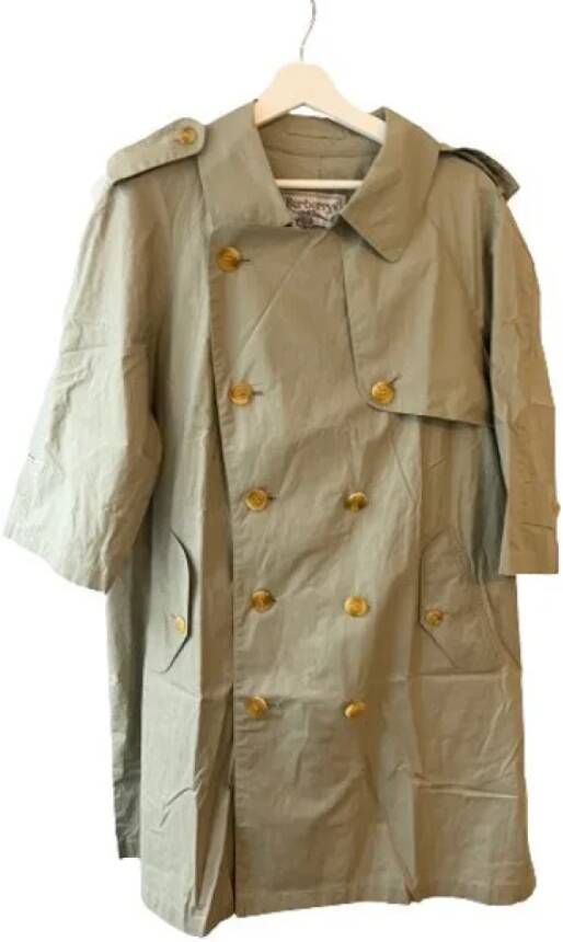 Burberry Vintage Pre-owned Cotton outerwear Beige Dames