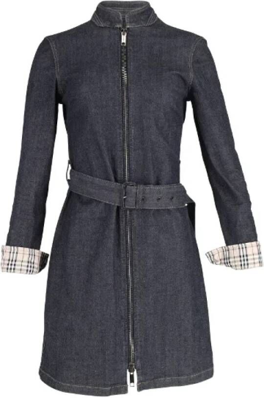 Burberry Vintage Pre-owned Cotton outerwear Blauw Dames