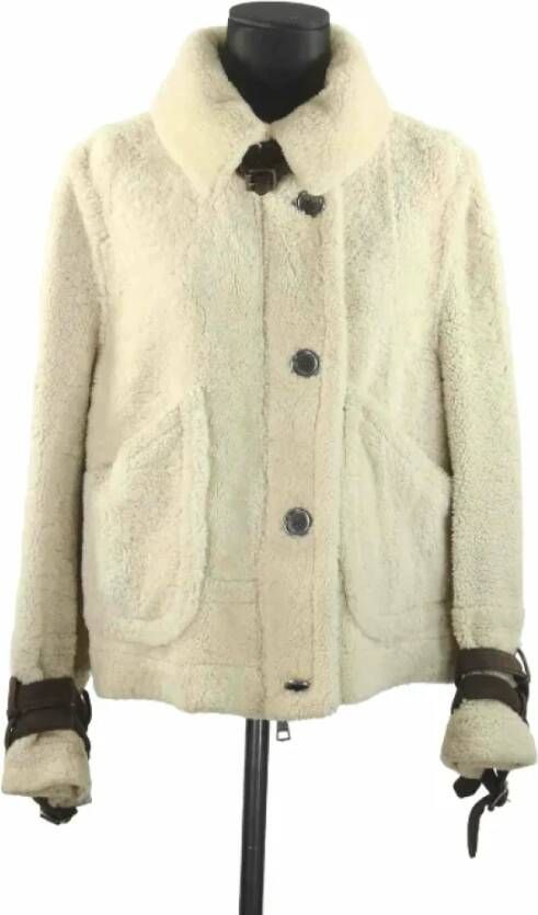 Burberry Vintage Pre-owned Cotton outerwear Wit Dames