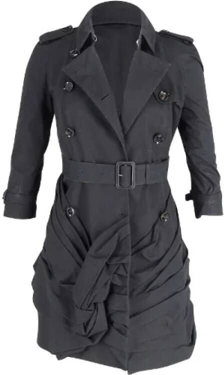 Burberry Vintage Pre-owned Cotton outerwear Zwart Dames