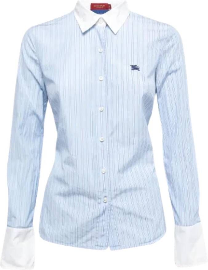 Burberry Vintage Pre-owned Cotton shirt Blauw Dames