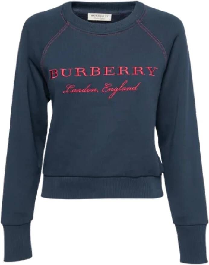 Burberry Vintage Pre-owned Cotton tops Blauw Dames