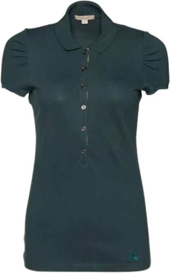 Burberry Vintage Pre-owned Cotton tops Groen Dames