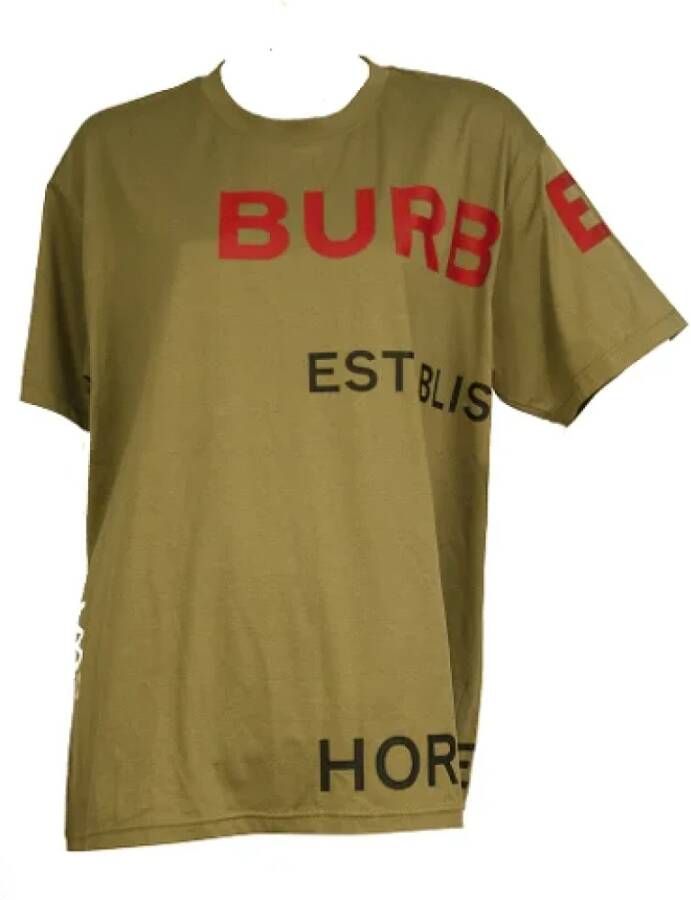 Burberry Vintage Pre-owned Cotton tops Groen Dames