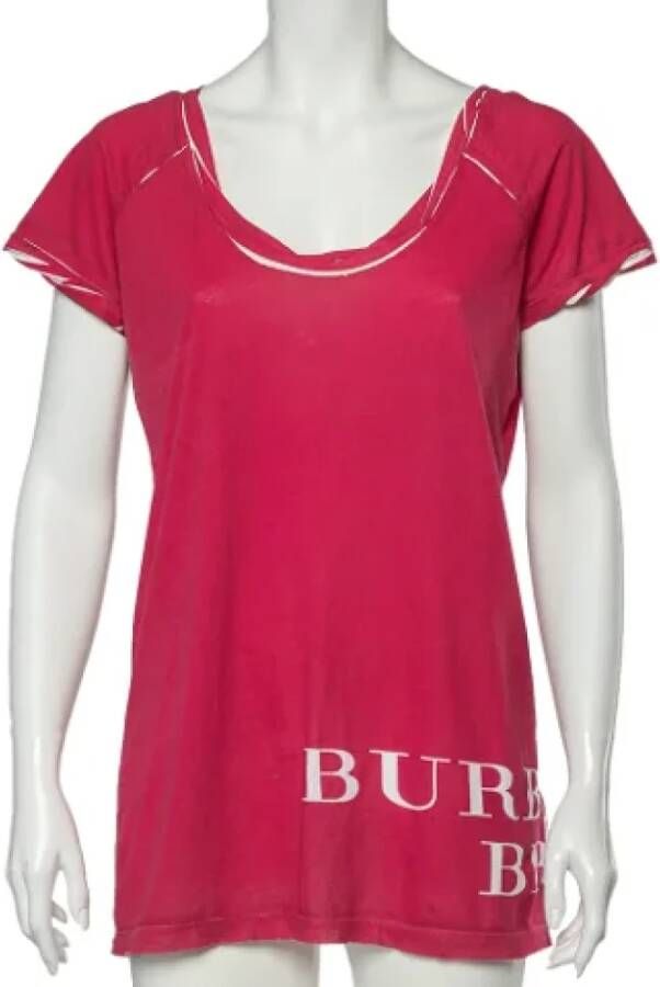 Burberry Vintage Pre-owned Cotton tops Roze Dames