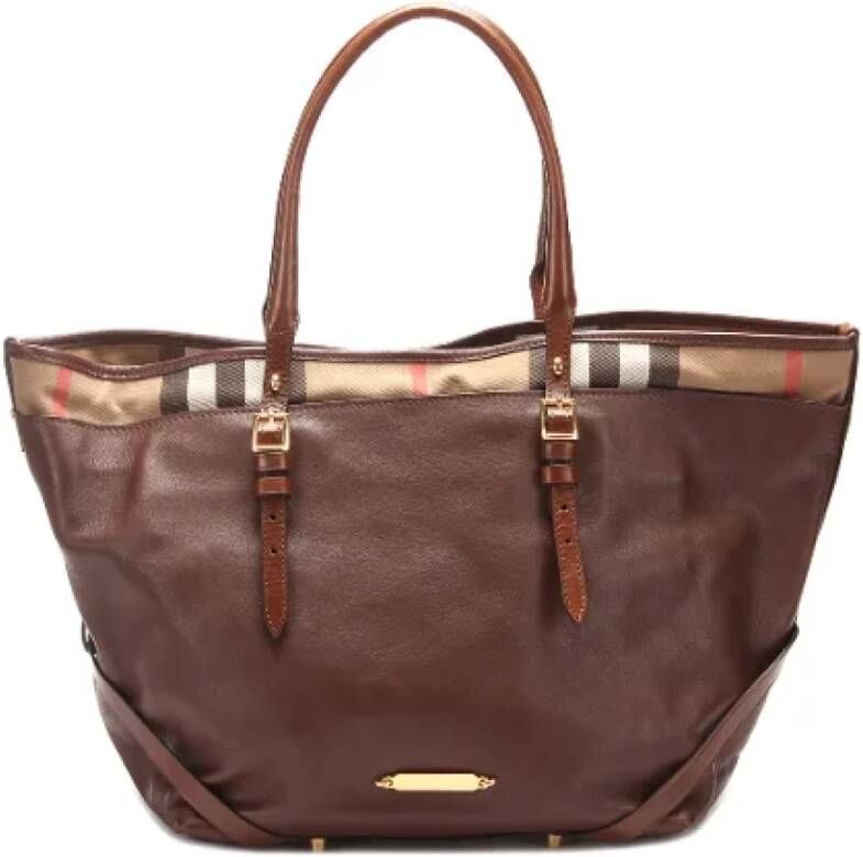 Burberry Vintage Pre-owned Draagtas Bruin Dames