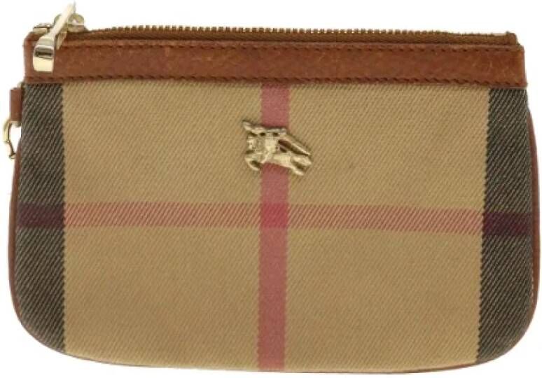 Burberry Vintage Pre-owned Fabric clutches Beige Dames