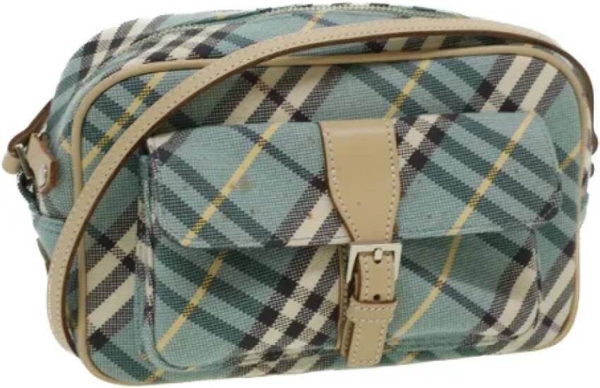 Burberry Vintage Pre-owned Fabric crossbody-bags Blauw Dames