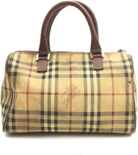 Burberry Vintage Pre-owned Fabric handbags Beige Dames