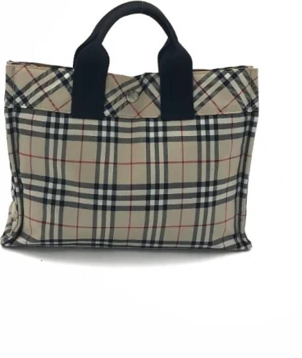 Burberry Vintage Pre-owned Fabric handbags Beige Dames