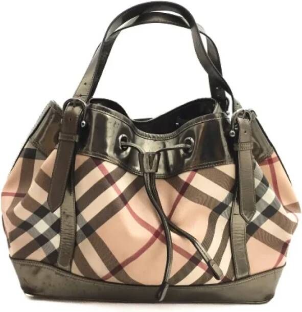 Burberry Vintage Pre-owned Fabric handbags Beige Dames