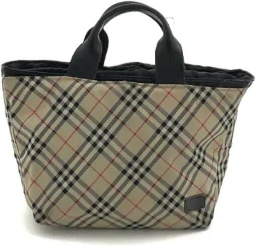 Burberry Vintage Pre-owned Fabric handbags Beige Dames