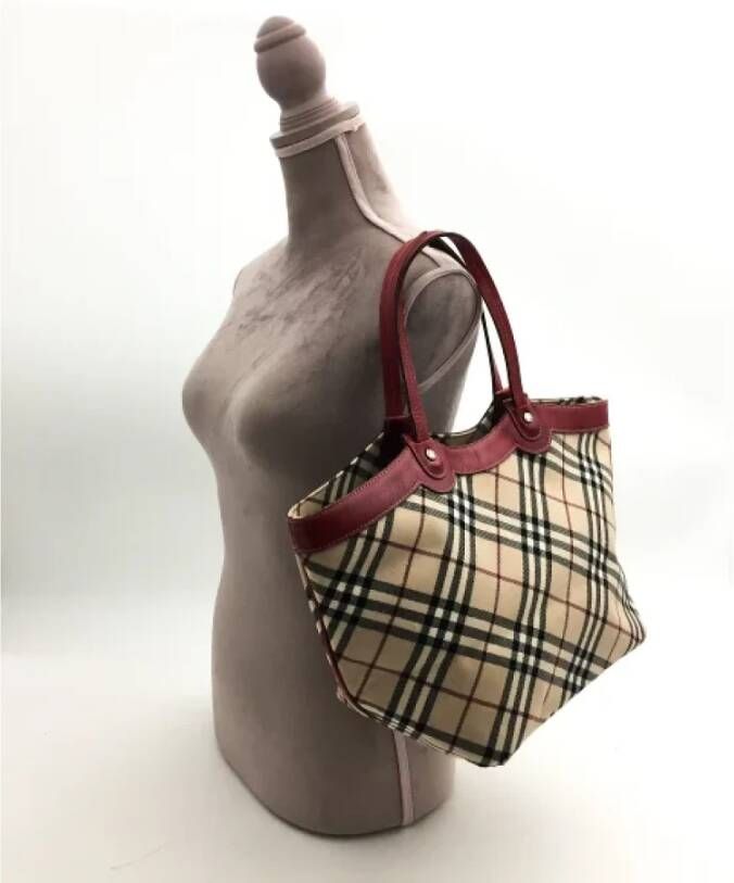 Burberry Vintage Pre-owned Fabric handbags Beige Dames