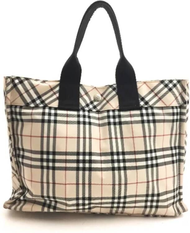 Burberry Vintage Pre-owned Fabric handbags Beige Dames