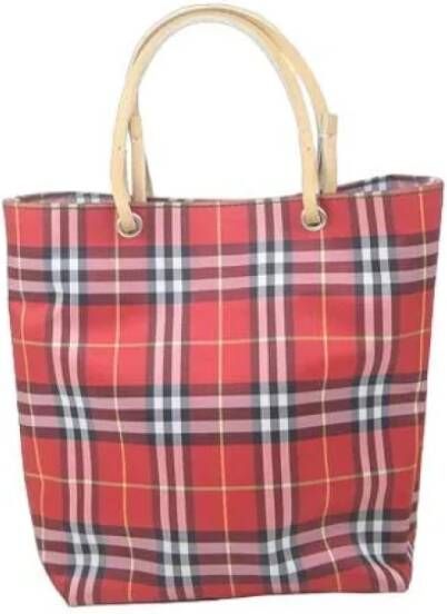 Burberry Vintage Pre-owned Fabric handbags Rood Dames