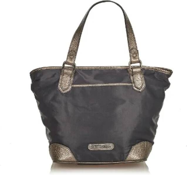 Burberry Vintage Pre-owned Fabric handbags Zwart Dames