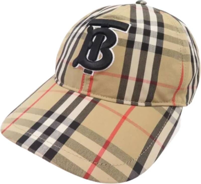 Burberry Vintage Pre-owned Fabric hats Beige Heren