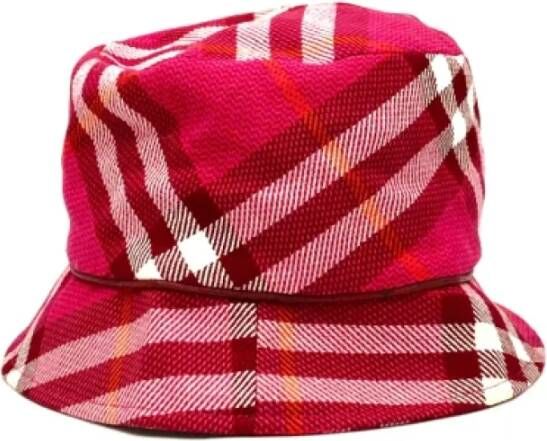 Burberry Vintage Pre-owned Fabric hats Roze Dames