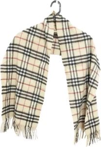 Burberry Vintage Pre-owned Fabric scarves Wit Dames