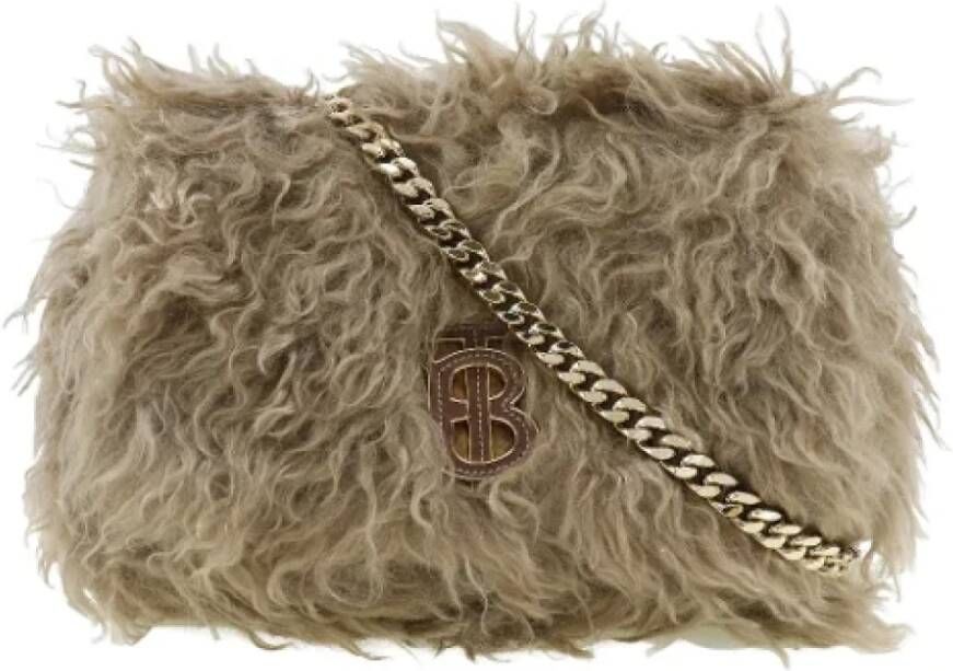 Burberry Vintage Pre-owned Fabric shoulder-bags Bruin Dames