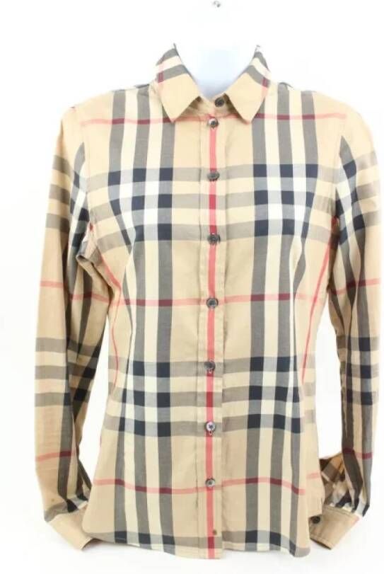 Burberry Vintage Pre-owned Fabric tops Beige Dames