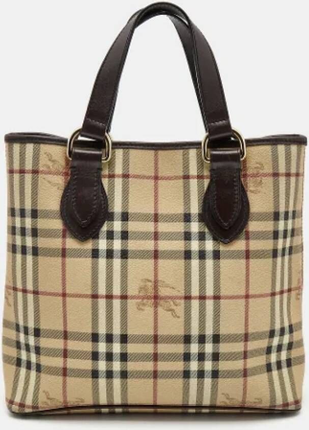 Burberry Vintage Pre-owned Fabric totes Beige Dames