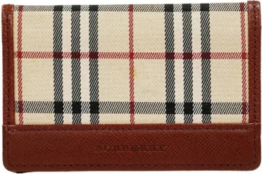 Burberry Vintage Pre-owned Fabric wallets Beige Dames